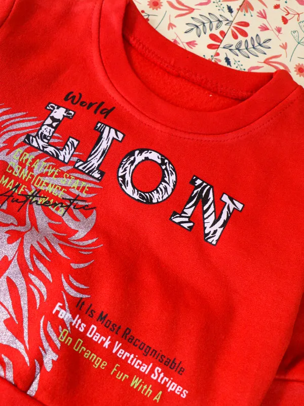 1.5Yr - 4Yrs Lion Red Suit For Kids SG BS88