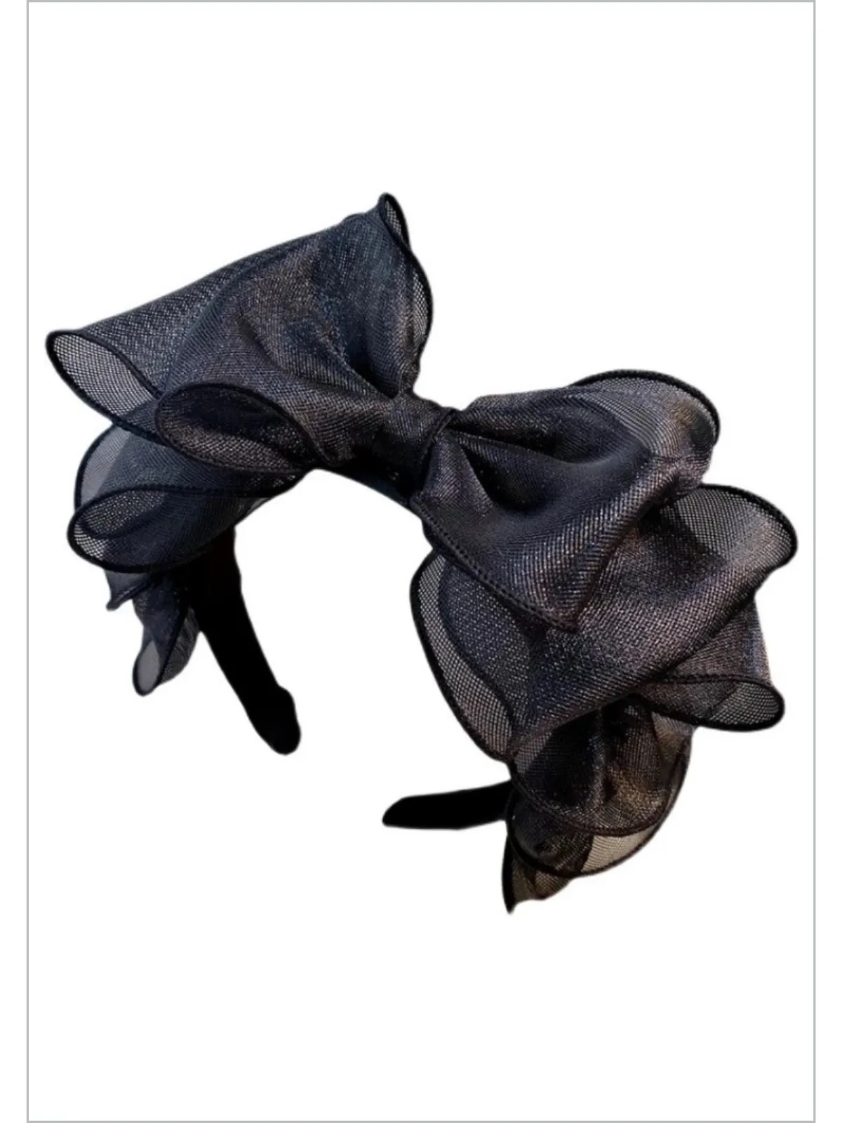 A Lil' Drama Black Tulle Headband