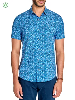 Abstract Floral Short Sleeve Shirt