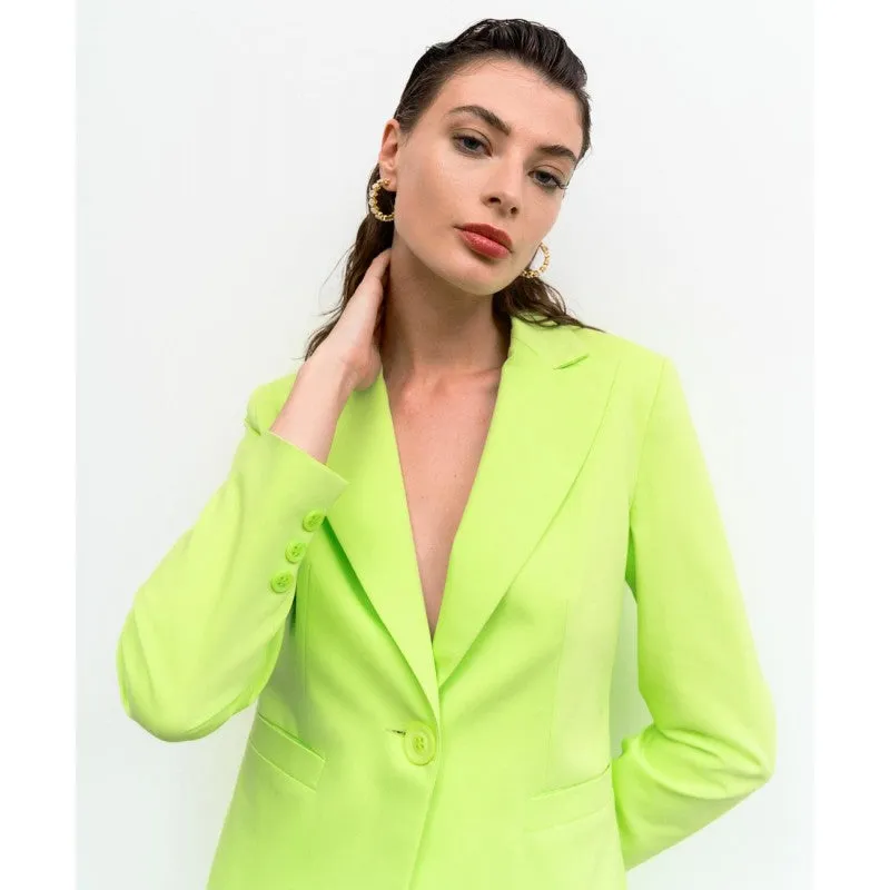 Access Lime Green Longline Tailored Blazer