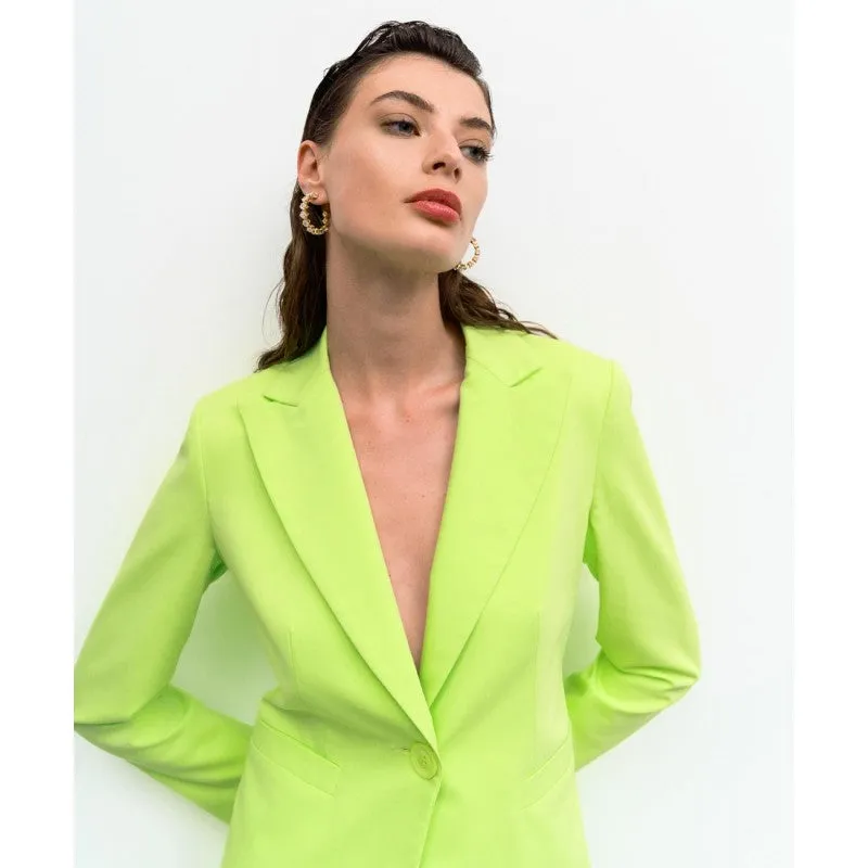 Access Lime Green Longline Tailored Blazer