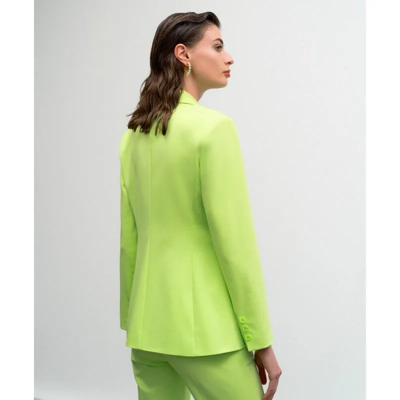 Access Lime Green Longline Tailored Blazer