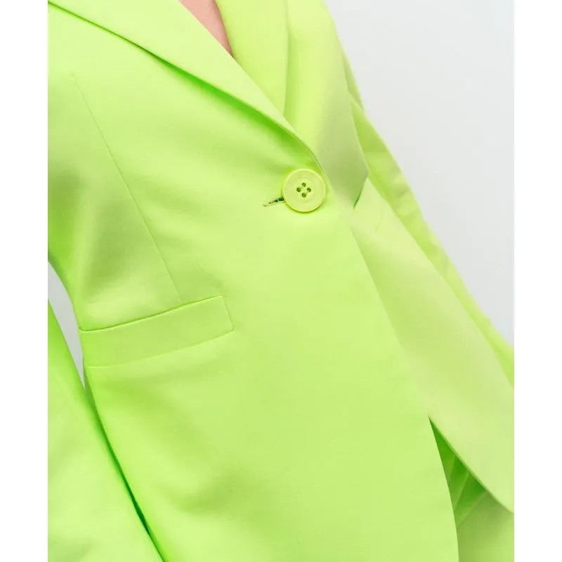 Access Lime Green Longline Tailored Blazer