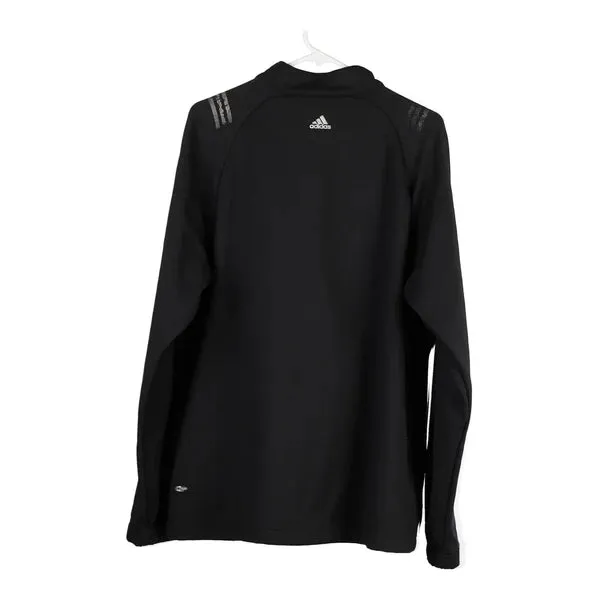 Adidas Fleece Jacket - Large Black Polyester