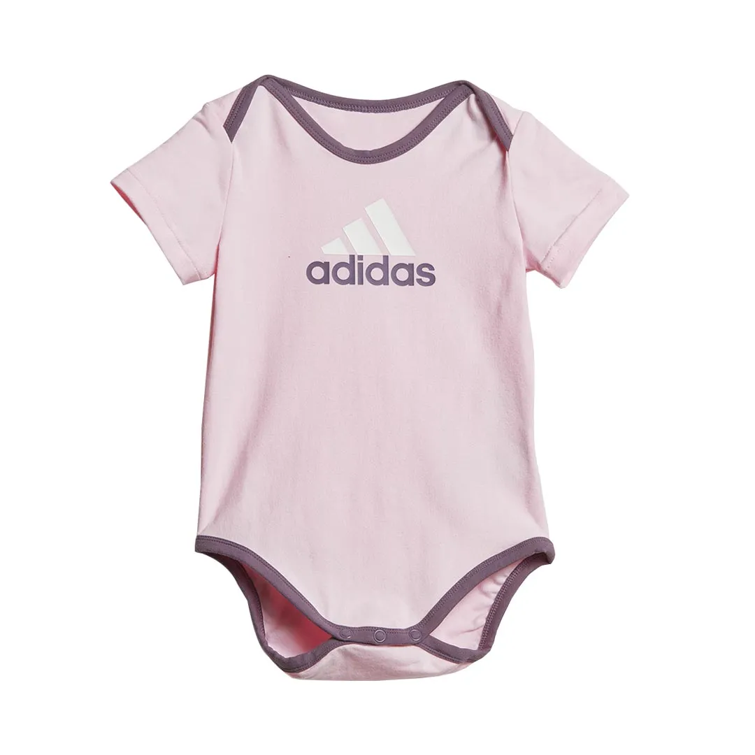 adidas - Kids' (Infant & Toddler) Essentials Big Logo Bodysuit & Beanie Gift Set (IJ8873)