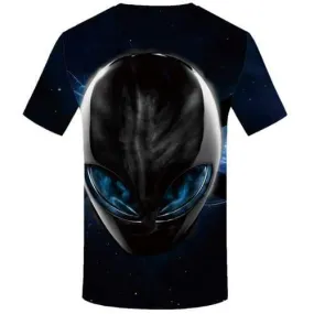 Alien T-shirt Men Galaxy Space Tshirts Casual Metal T-shirts 3d Black T shirts Funny Short Sleeve summer Men Tee Slim Big Size