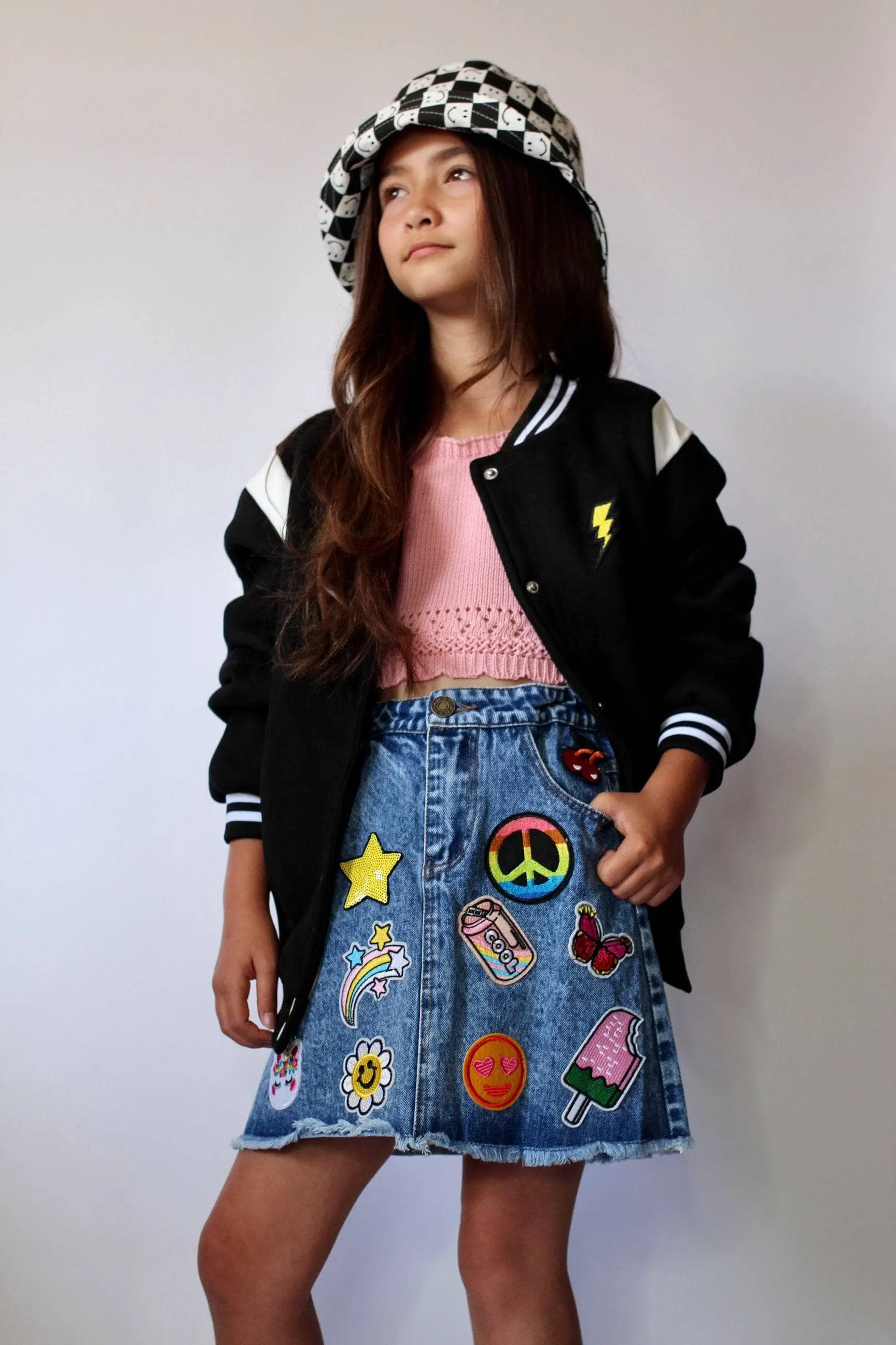 All About The Patch Denim Skirt