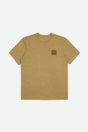 Alpha Block S/S Tailored Tee - Antelope/Golden Brown/Off White