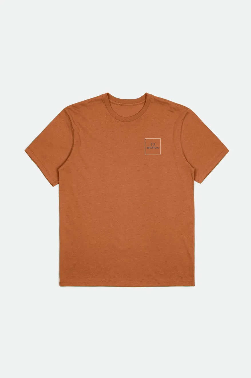 Alpha Block S/S Tailored Tee - Burnt Orange/White/Joe Blue