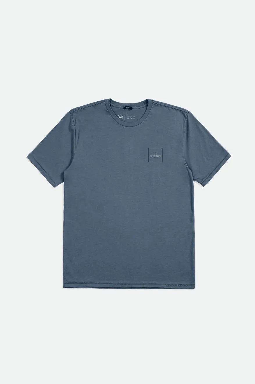 Alpha Block S/S Tailored Tee - Flint Blue/Mineral Grey/Deep Sea