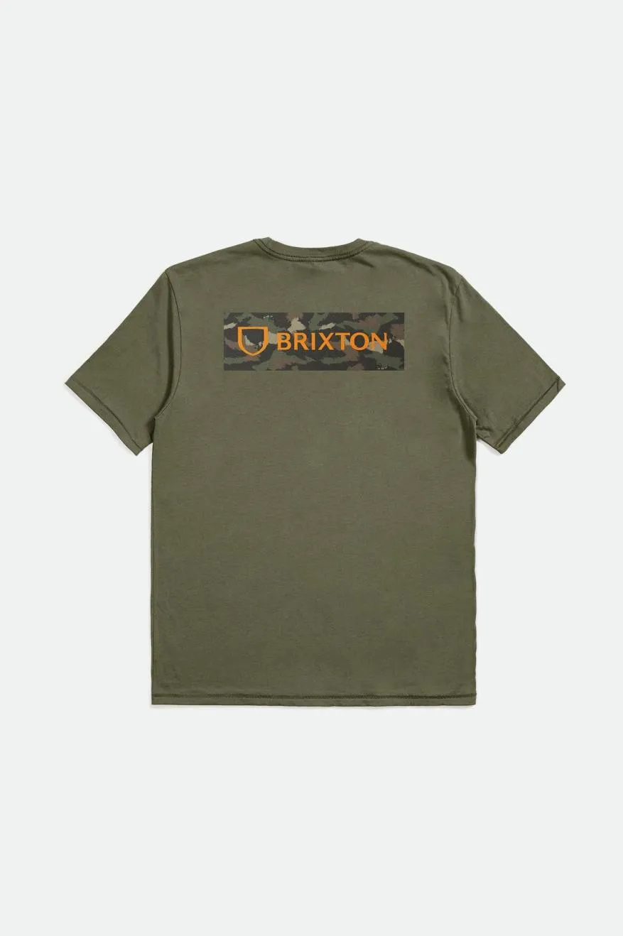 Alpha Block S/S Tailored Tee - Military Olive/Orange/Camo