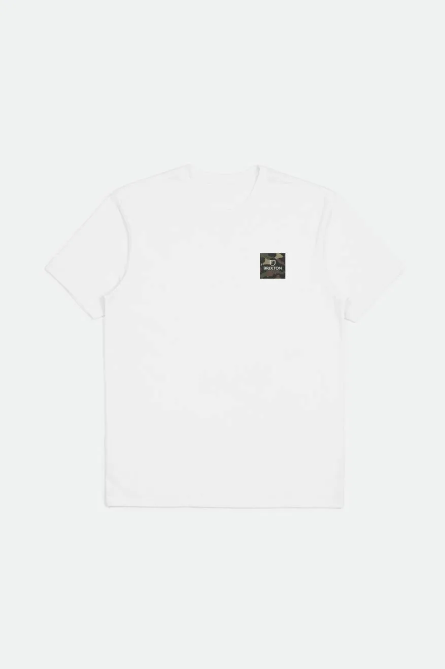 Alpha Block S/S Tailored Tee - White/White/Camo