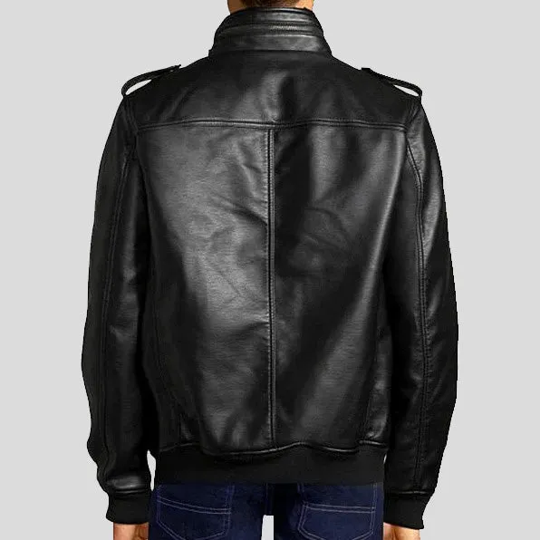 Alpha Leather Bomber Jacket