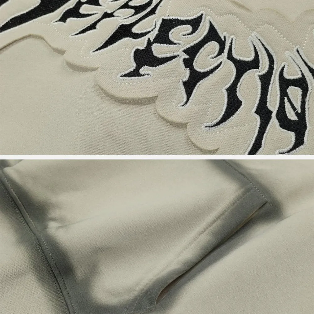 “Applique Embroidery Inkjet” Hoodie