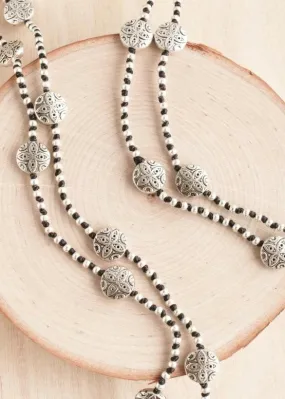 Arabesque Disc Layering Alloy Necklace