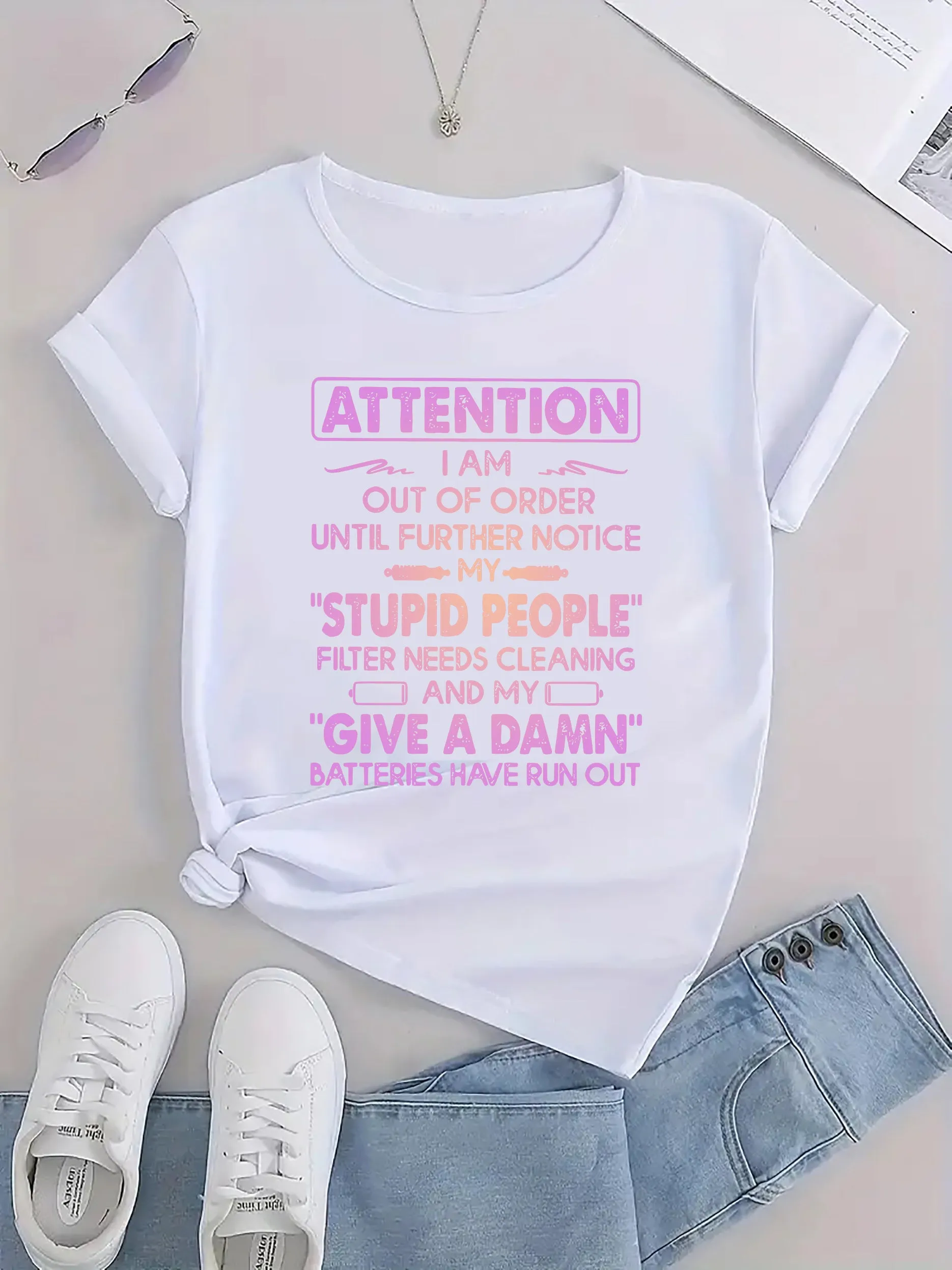 Attention Out of Order Print - Women's T-Shirt