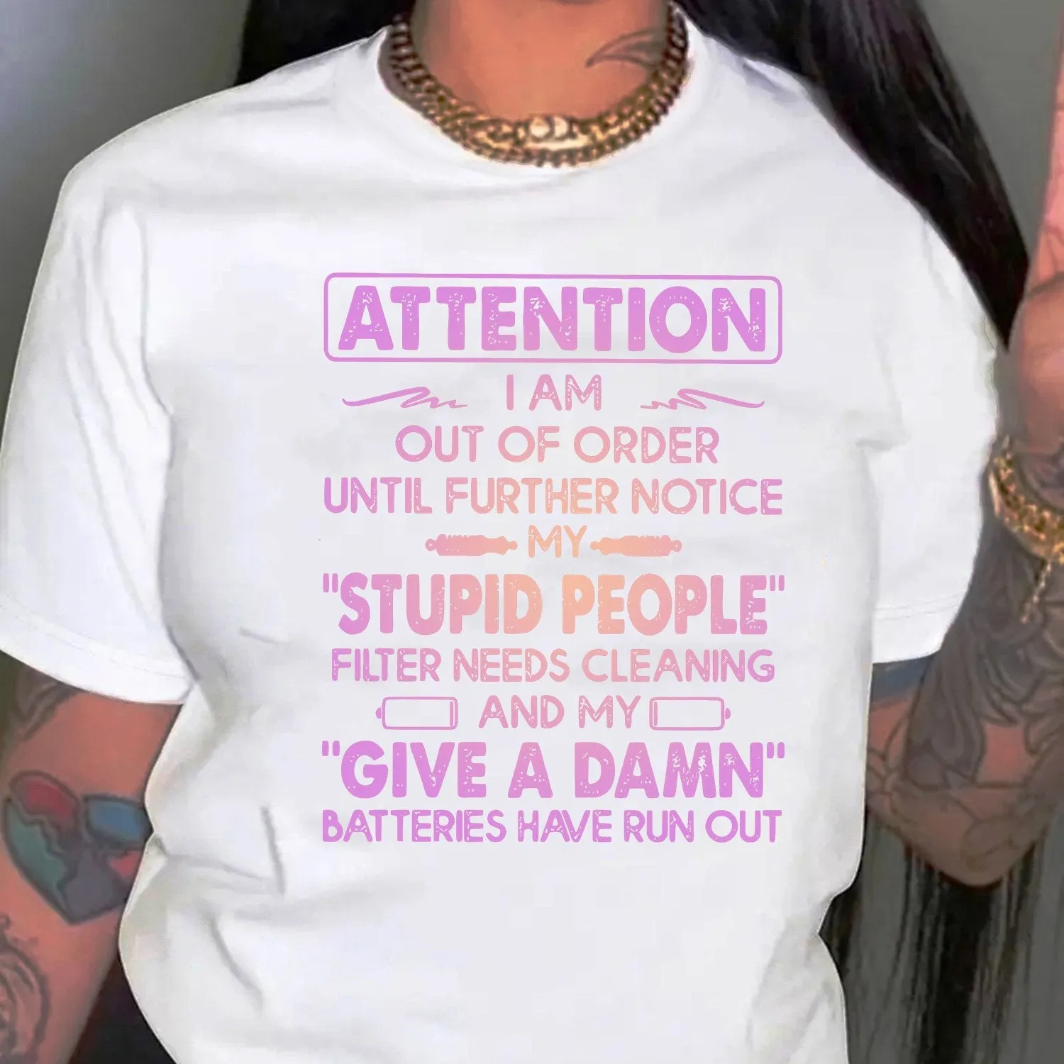 Attention Out of Order Print - Women's T-Shirt