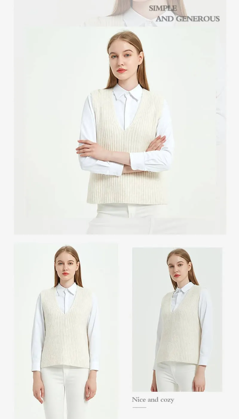 Autumn new sweater women knitted top vest