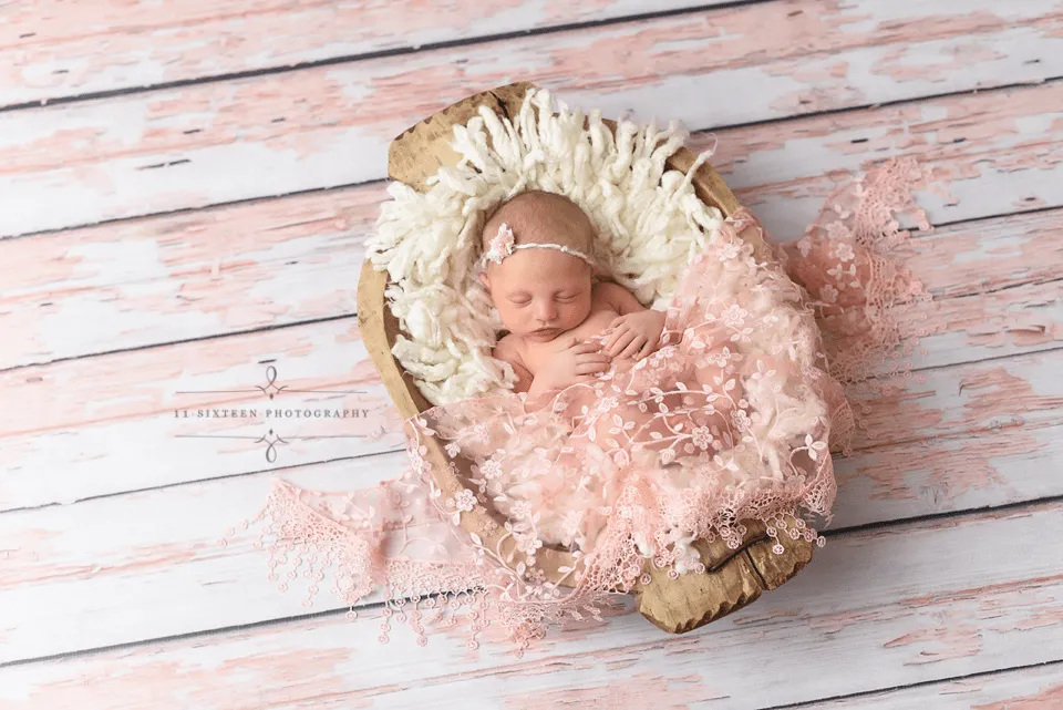 Baby Pink Flower Tassels Lace Newborn Wrap Swaddle