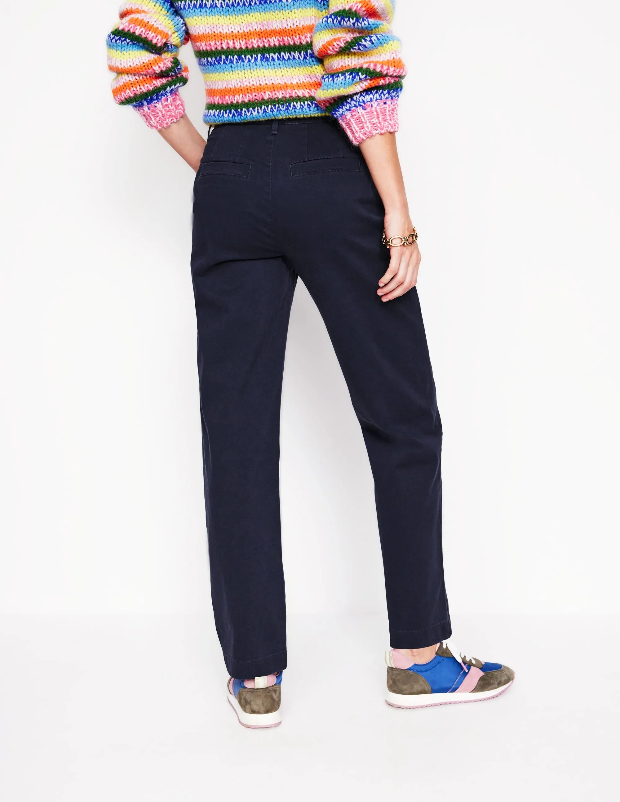 Barnsbury Tape Chino Trousers-Navy