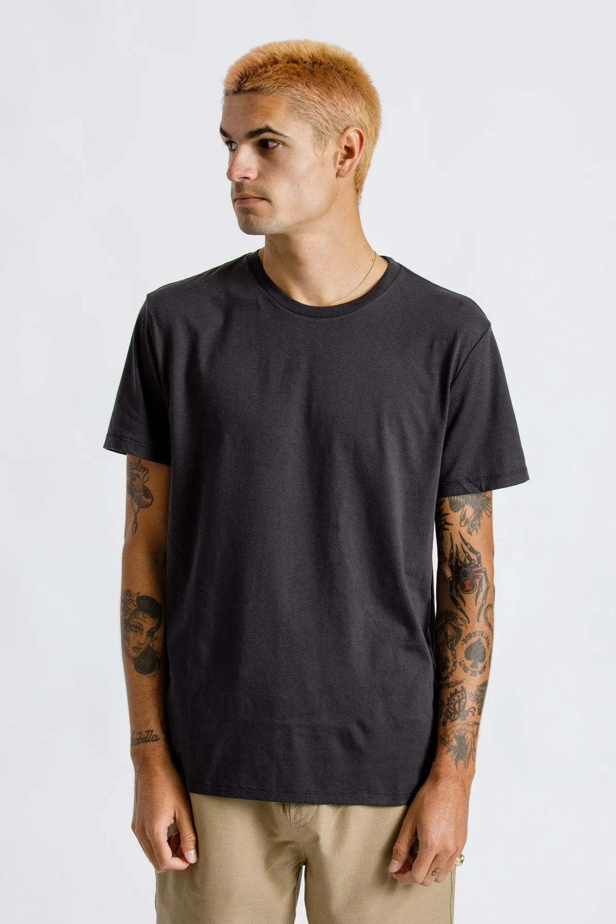 Basic S/S Premium Tee - Washed Black