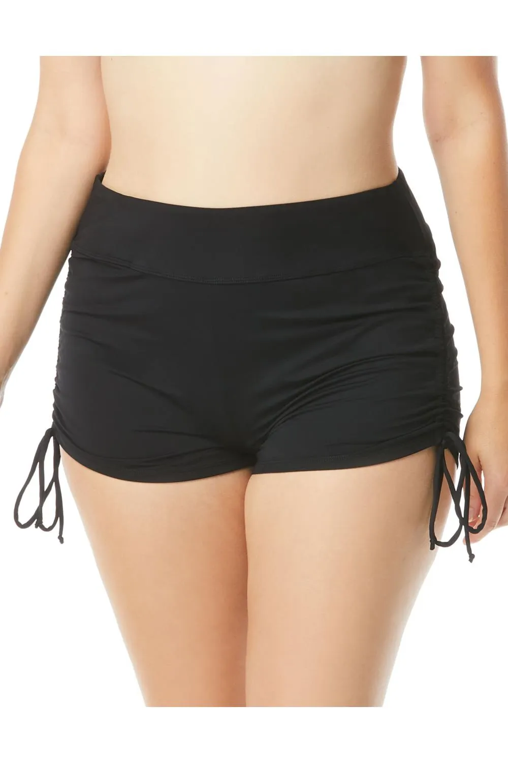 Beach House Blake Plus Side Tie Swim Short, Black (HW58084)