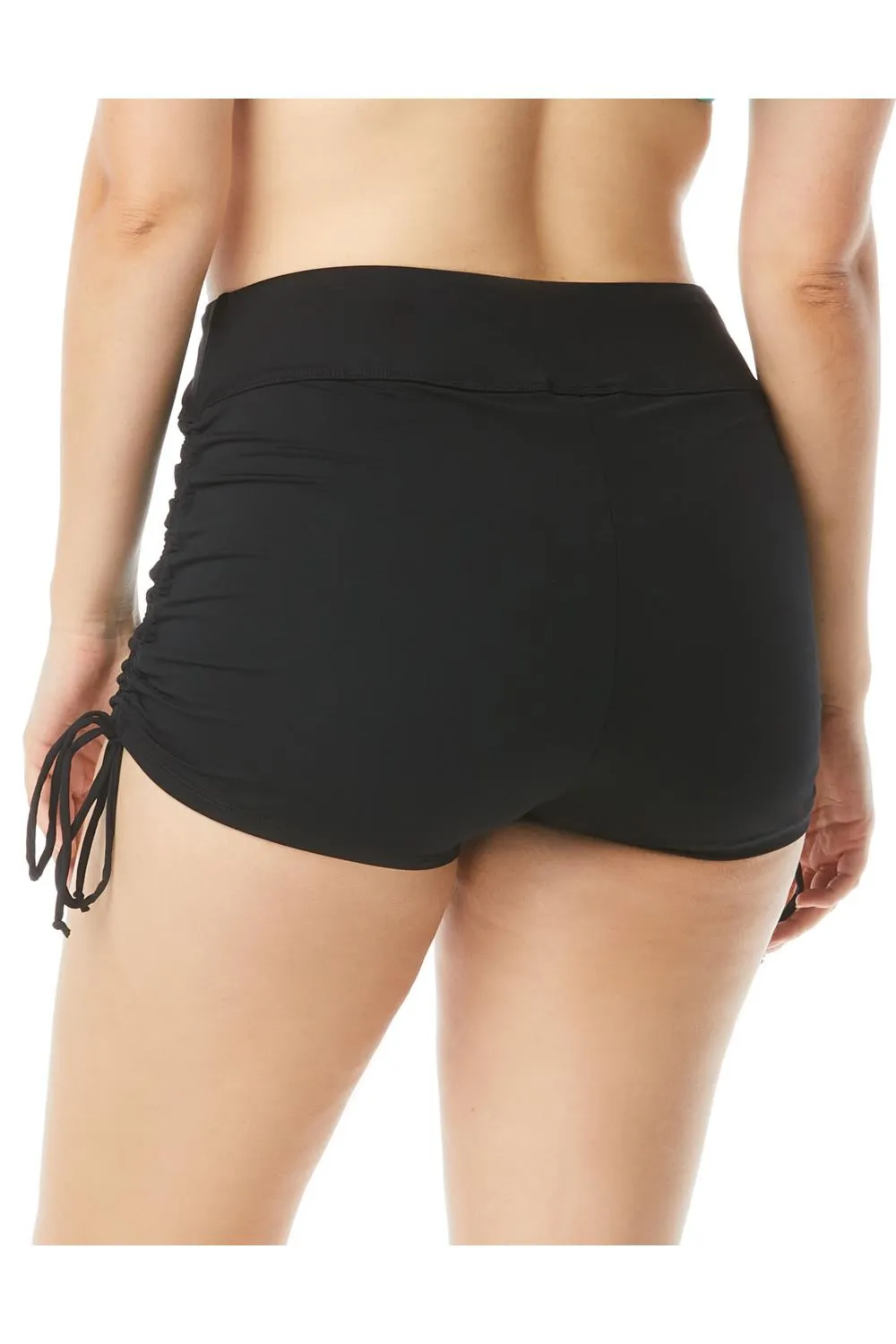 Beach House Blake Plus Side Tie Swim Short, Black (HW58084)