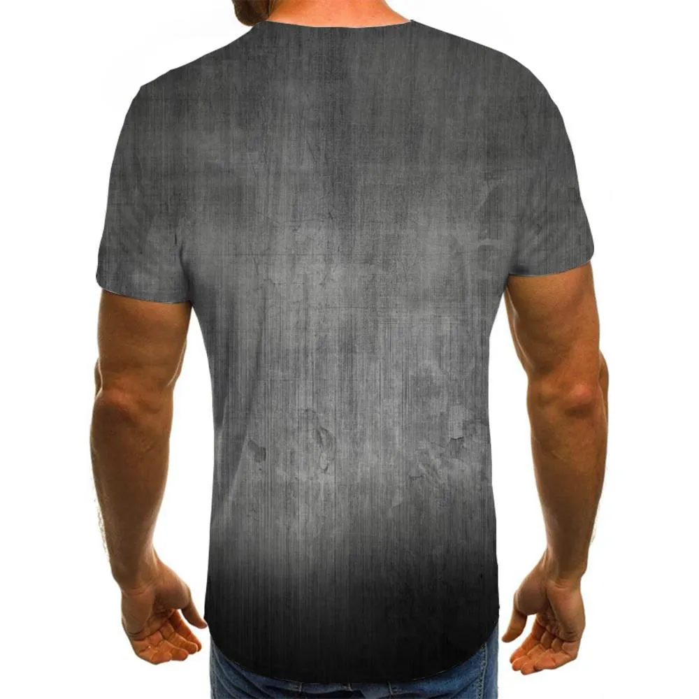 black grey wall texture t shirt special texture Funny 3D t shirt Cool art costume men different