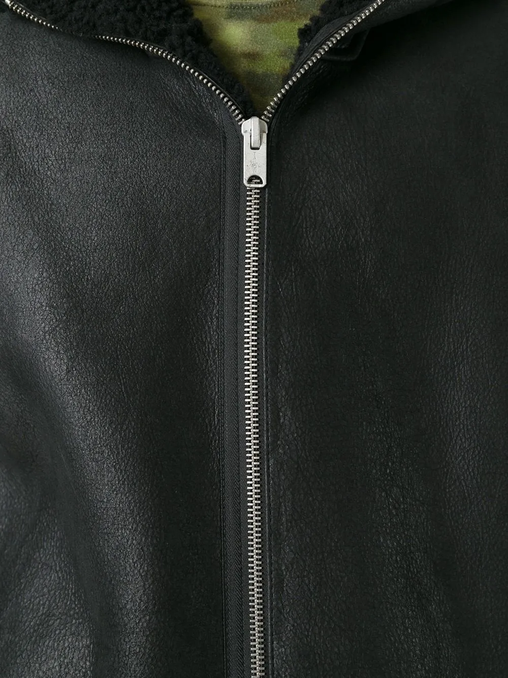 Black Lambskin Hooded Shearling