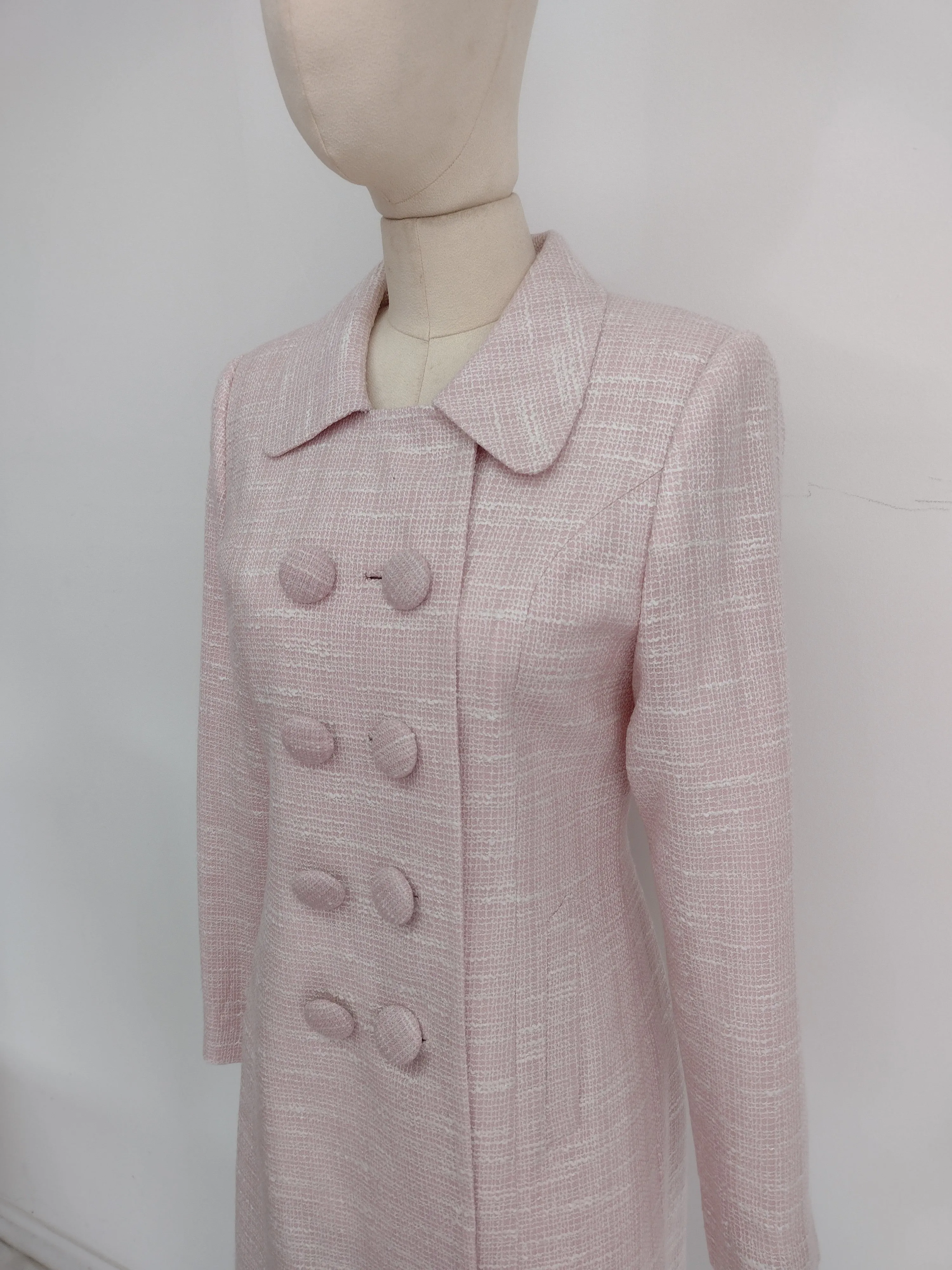 Black Swan French Tweed Limited Edition Pink Winter Coat