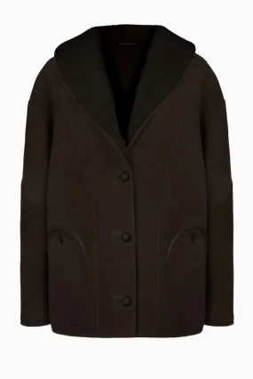 Blazé Milano Tatoosh Shearling Coat - Dark Chocolate