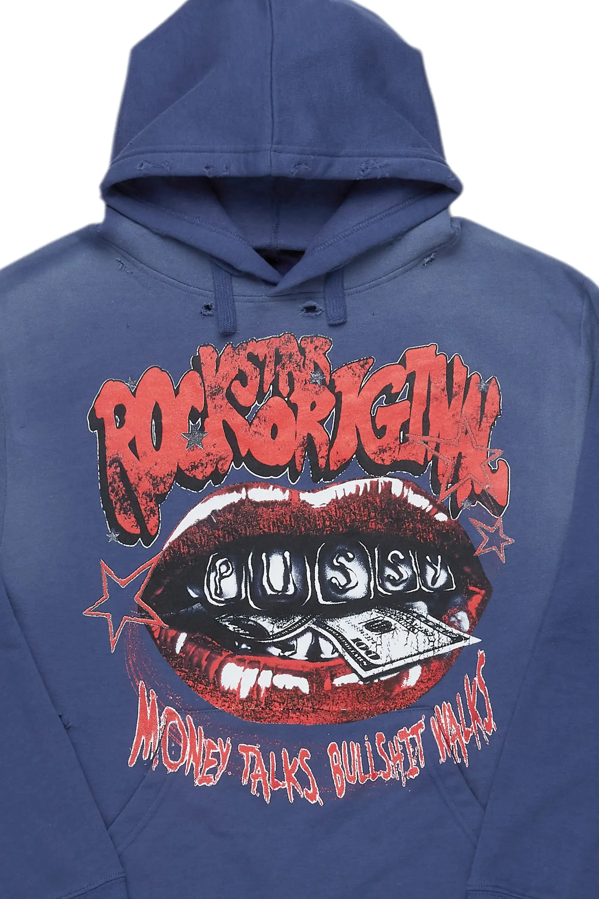 Bloke Navy Graphic Hoodie