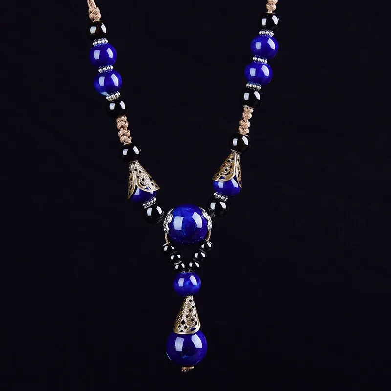 Bohemian Style Women's Ceramic Bead Necklace