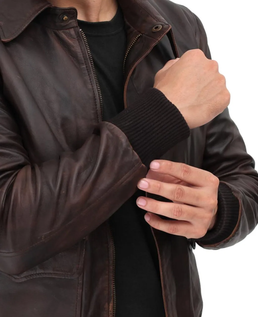 Bomber SheepSkin Leather Jacket Men