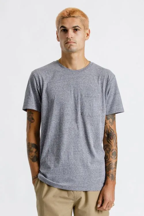 BRIXTON BASIC S/S PREM TEE - HEATHER GREY