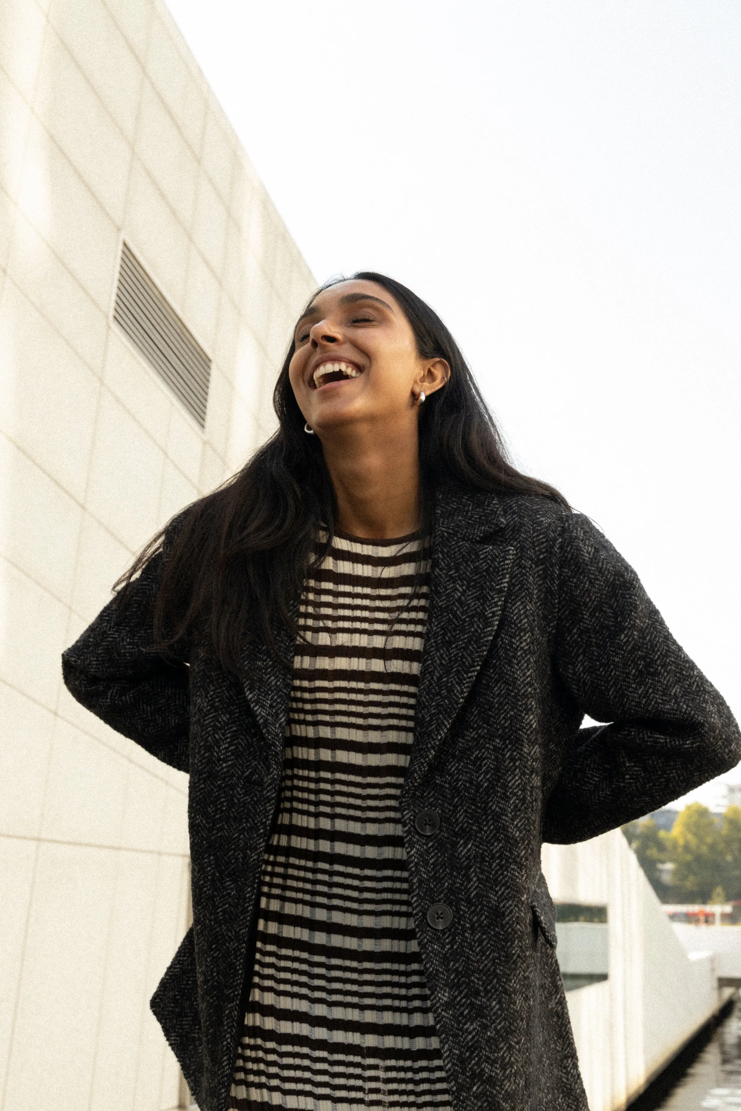 Brooklyn Blazer - Black Herringbone