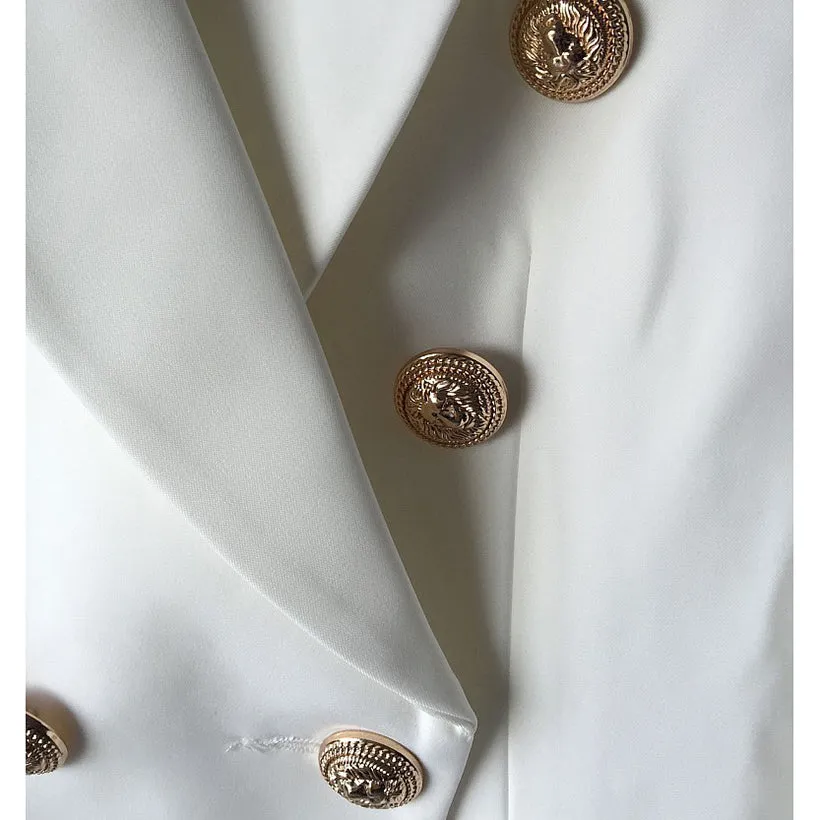 BUCKINGHAM Button Blazer - White