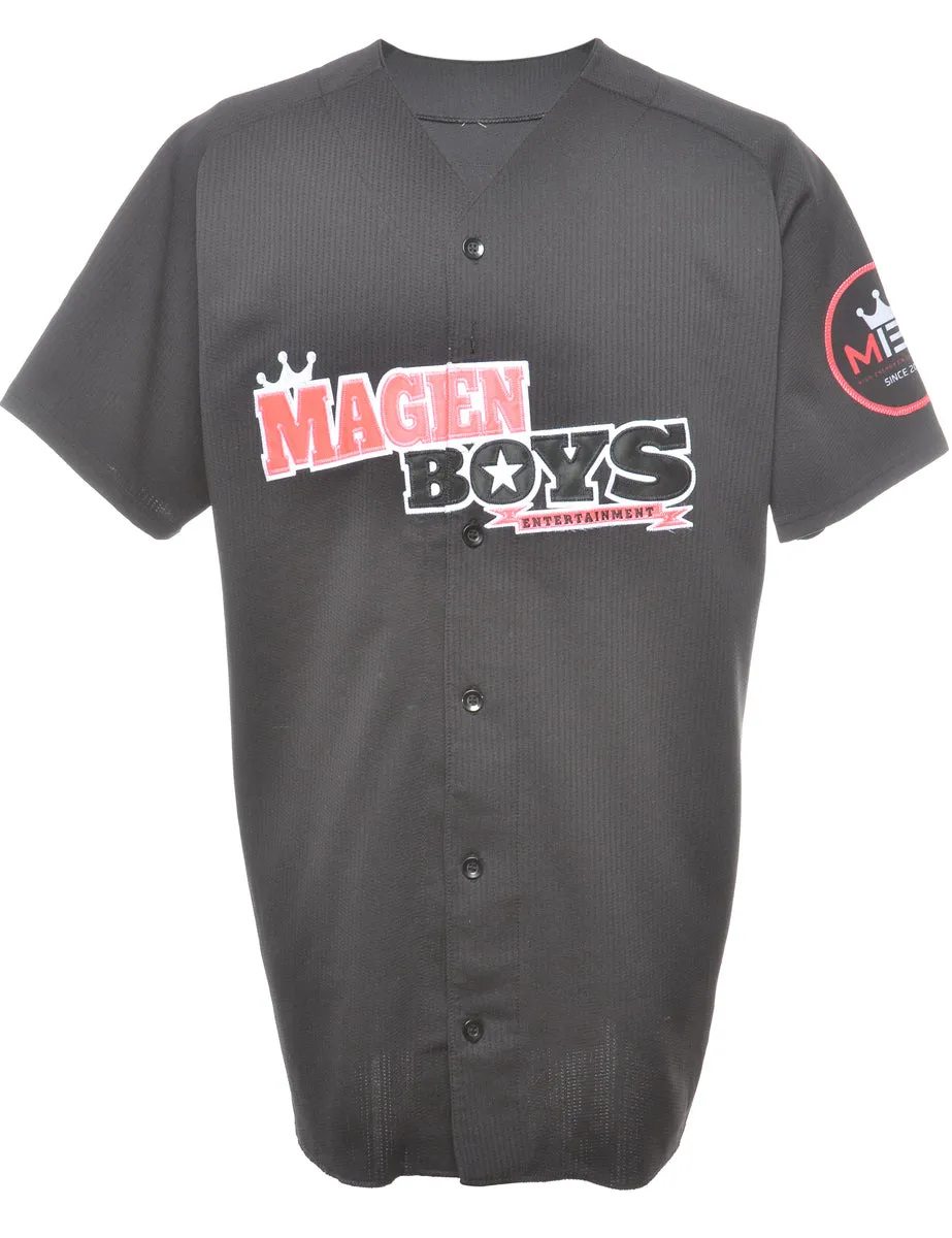 Button Front Magen Boys Printed T-shirt - L