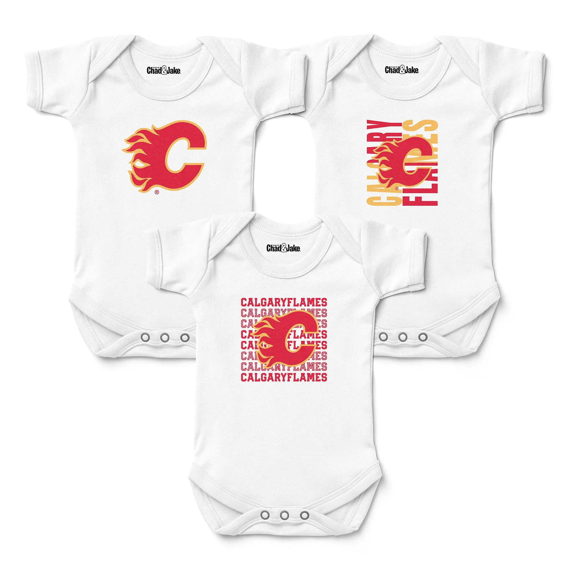 Calgary Flames 3-Pack Bodysuits