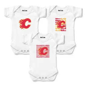 Calgary Flames 3-Pack Bodysuits