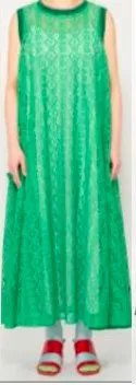 CANACO | Lace Sleeveless Umbrella Dress | Green