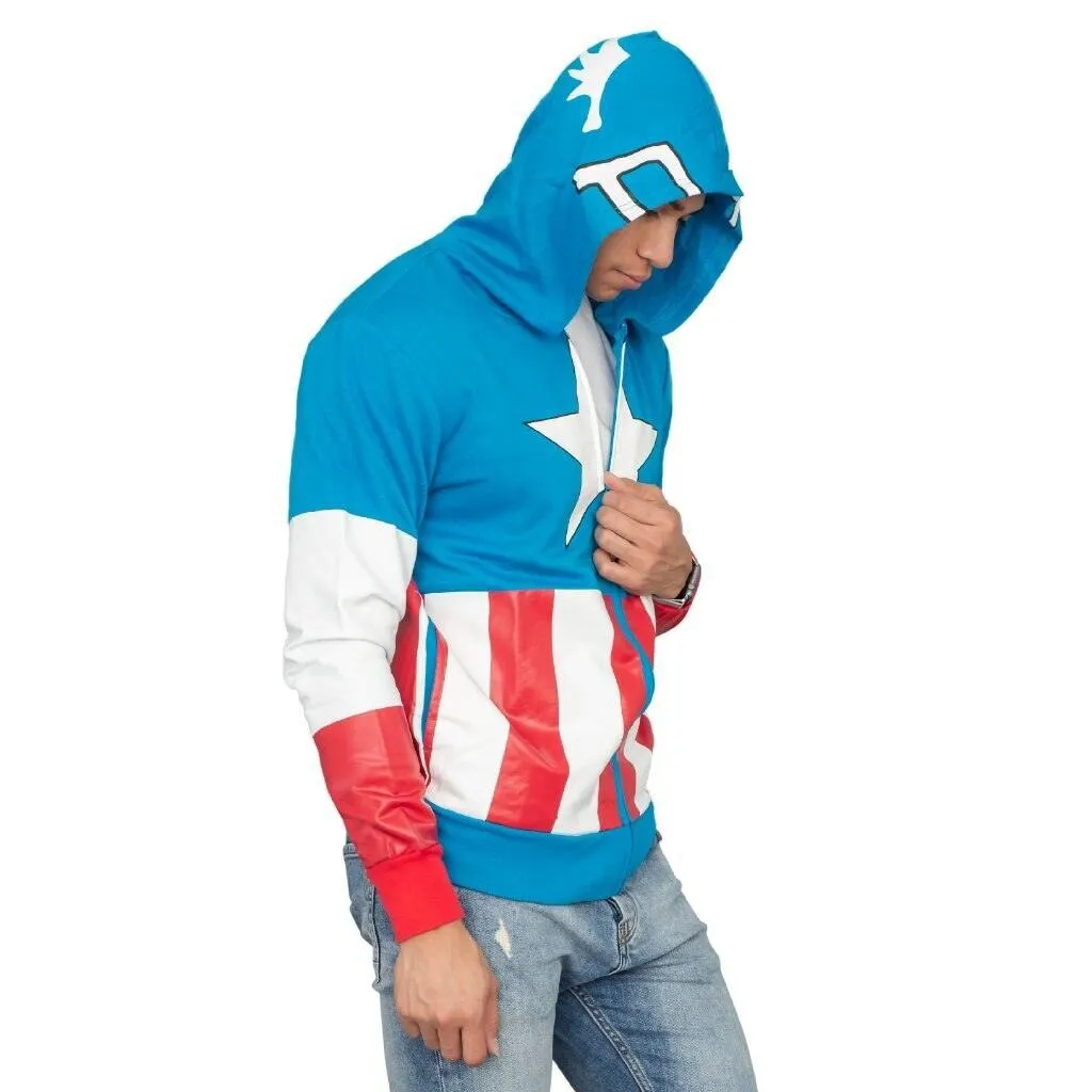 Captain America Adult Hooded Sweatshirt Hoodie Jacket