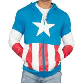 Captain America Adult Hooded Sweatshirt Hoodie Jacket