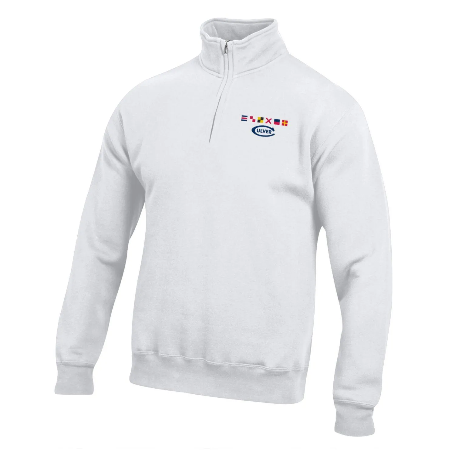 Casual Code Flag Quarter Zip Sweatshirt - White