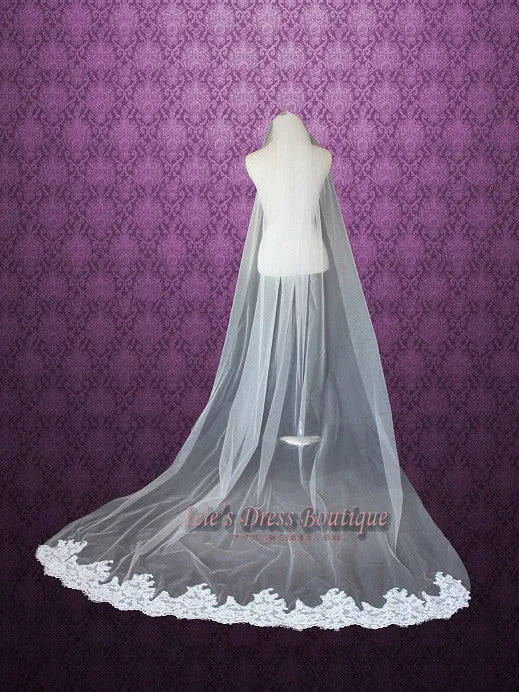 Cathedral Length Lace Wedding Veil VG1021