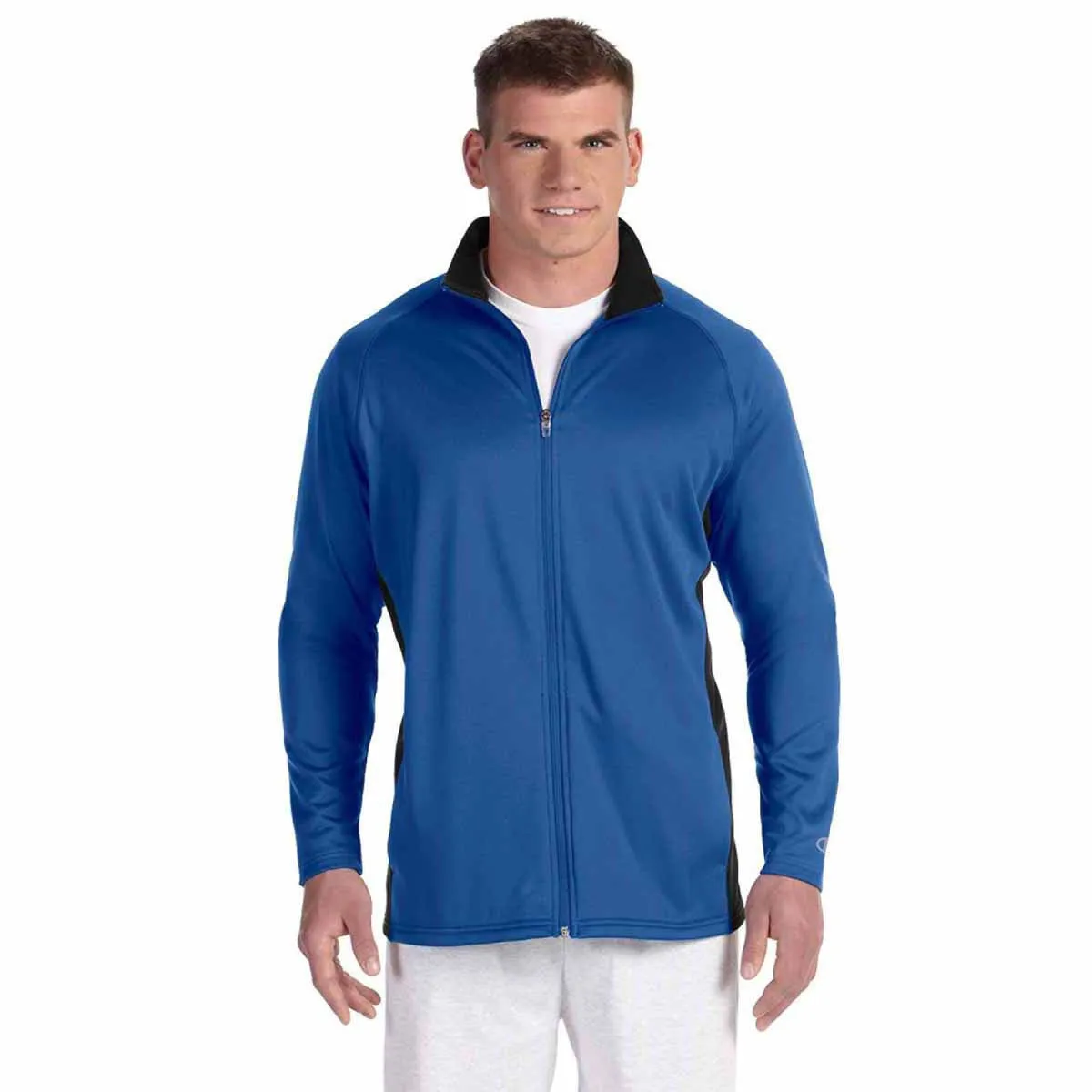 Champion Men's Athletic Royal/Black Performance 5.4-Ounce Colorblock Full-Zip Jacket