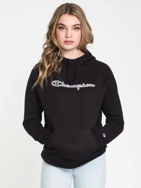 CHAMPION POWERBLEND SCRIPT PULLOVER HOODIE  - CLEARANCE