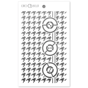 Ciao Bella Stencil Art Texture Stencil 5"X8" - Pied De Poule (Houndstooth)*