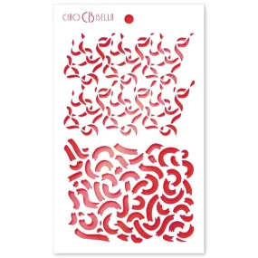 Ciao Bella Stencil Art Texture Stencil 5"X8" - Ribbons*