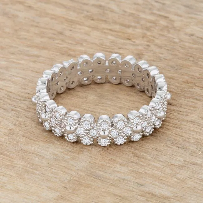 Clara Bohemian CZ Silver Eternity Ring | 1ct